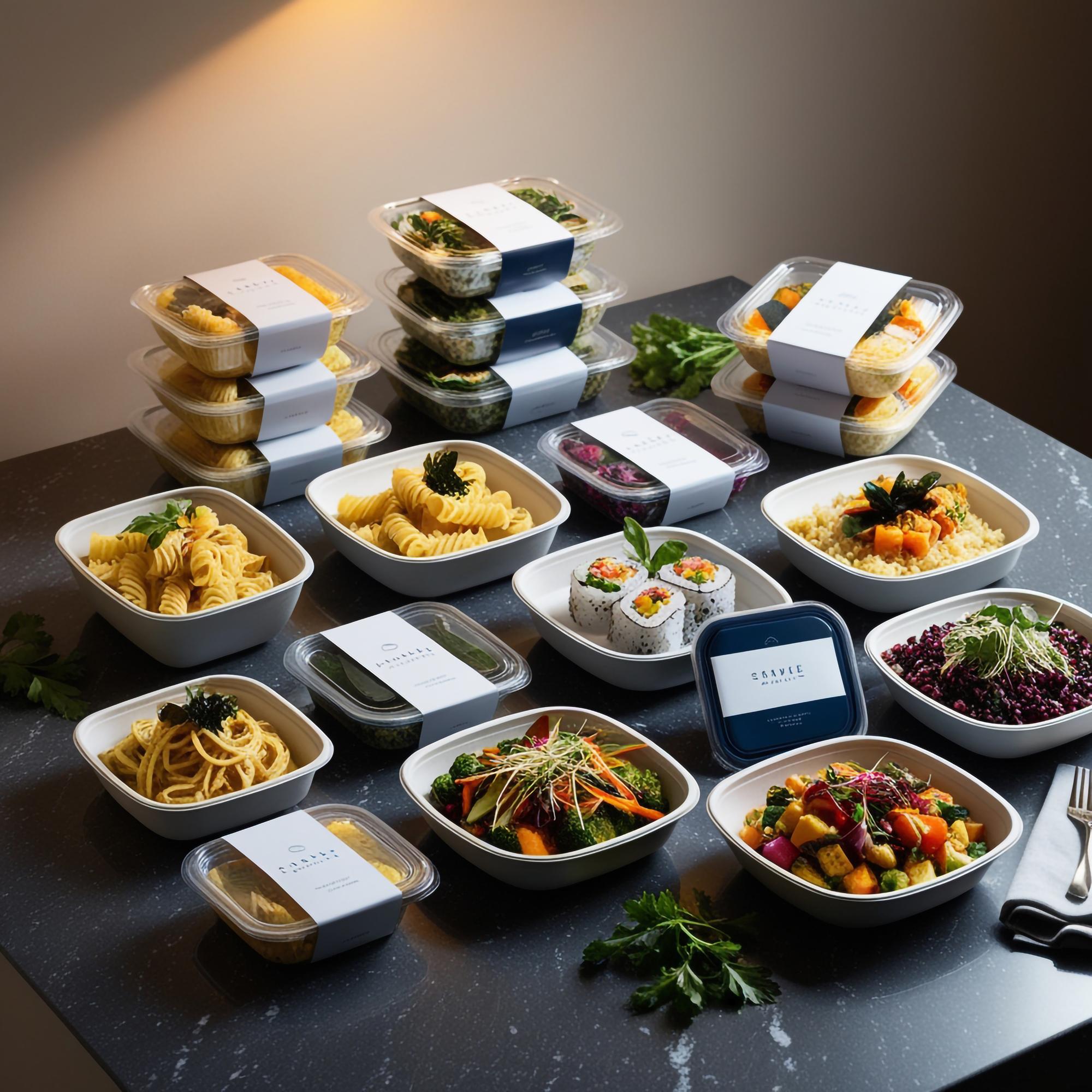 selection of packaged meal kits